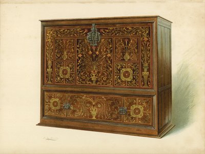 Cabinet Inlaid with Marqueterie, Property of Sir George Donaldson by Shirley Charles Llewellyn Slocombe